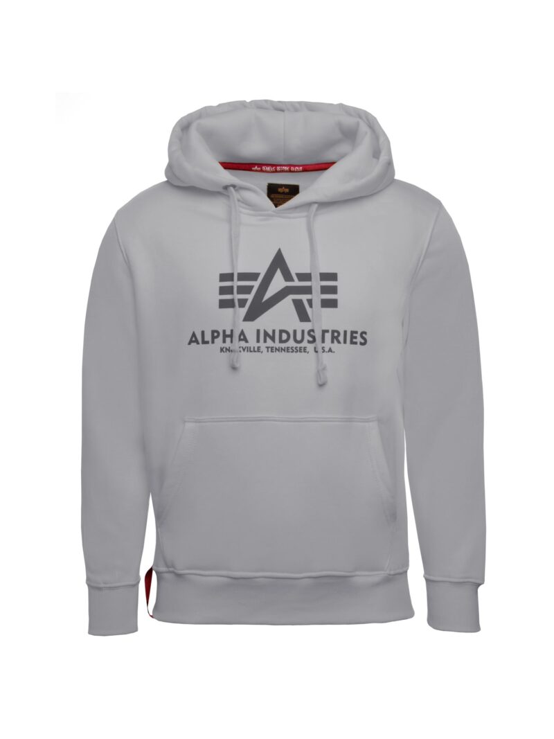 ALPHA INDUSTRIES Bluză de molton  gri / gri metalic