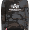 ALPHA INDUSTRIES Bluză de molton  gri închis / kaki / negru / alb