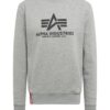 ALPHA INDUSTRIES Bluză de molton  gri metalic / gri deschis / roșu