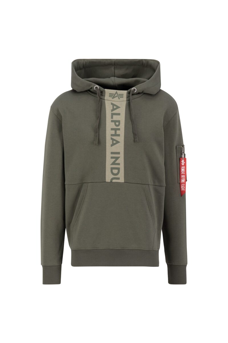 ALPHA INDUSTRIES Bluză de molton  kaki / oliv / roșu