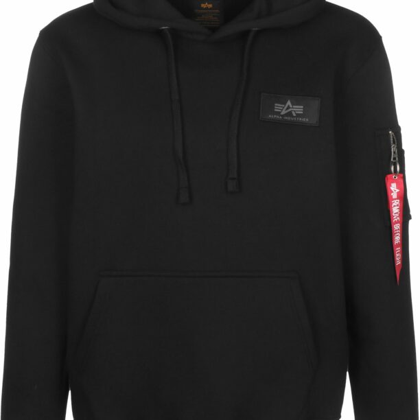 ALPHA INDUSTRIES Bluză de molton  kaki / roșu / negru / alb