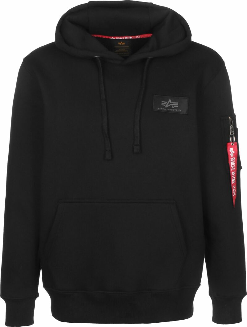 ALPHA INDUSTRIES Bluză de molton  kaki / roșu / negru / alb