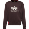 ALPHA INDUSTRIES Bluză de molton  maro / alb