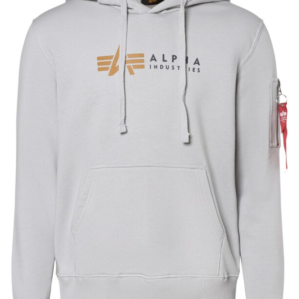 ALPHA INDUSTRIES Bluză de molton  maro deschis / gri deschis / roşu închis / negru