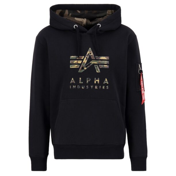 ALPHA INDUSTRIES Bluză de molton  maro / kaki / roșu / negru