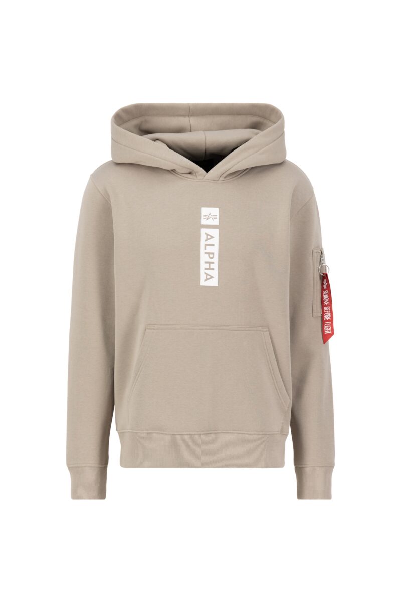 ALPHA INDUSTRIES Bluză de molton  nisipiu / roșu / alb