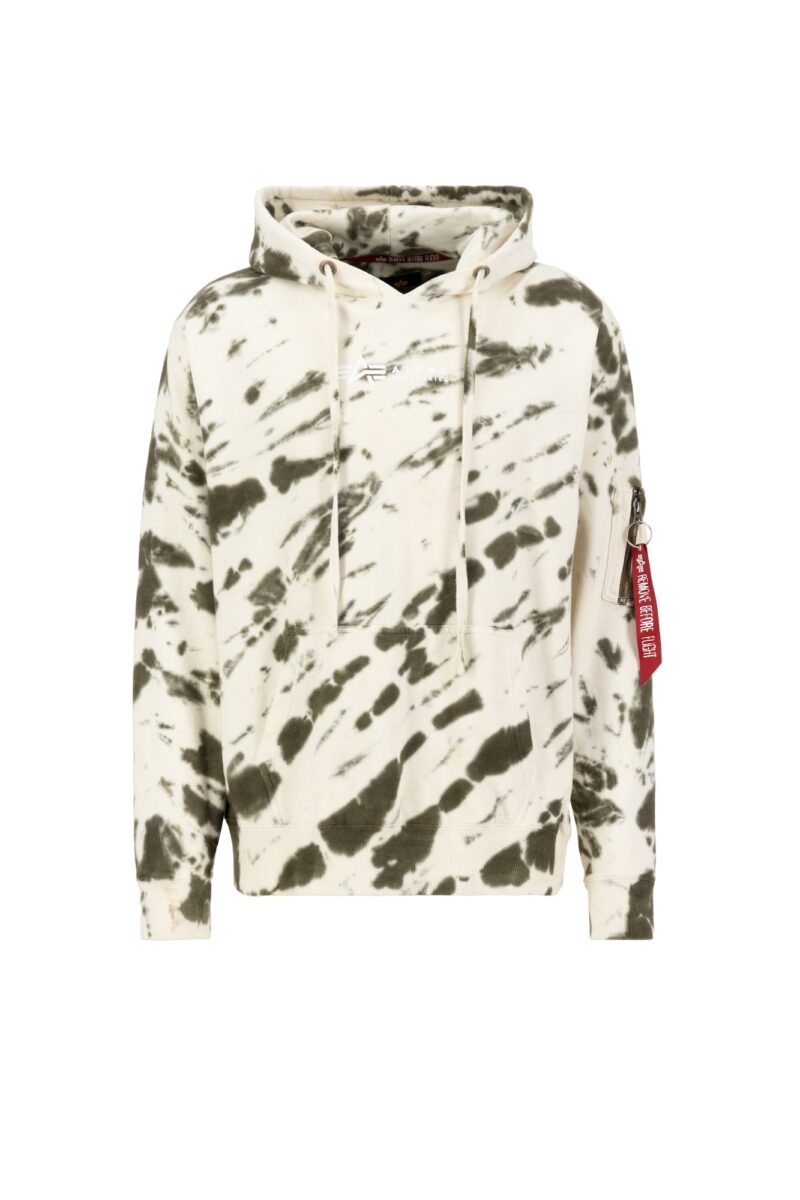 ALPHA INDUSTRIES Bluză de molton  oliv / alb / alb lână