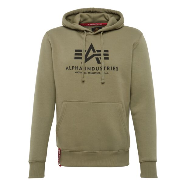 ALPHA INDUSTRIES Bluză de molton  oliv / negru