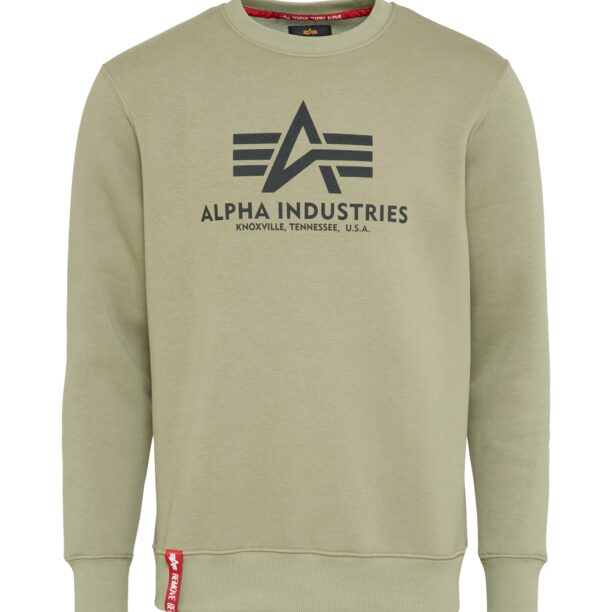 ALPHA INDUSTRIES Bluză de molton  pământiu / oliv