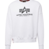 ALPHA INDUSTRIES Bluză de molton  roşu închis / negru / alb