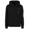 ALPHA INDUSTRIES Bluză de molton  roșu / negru