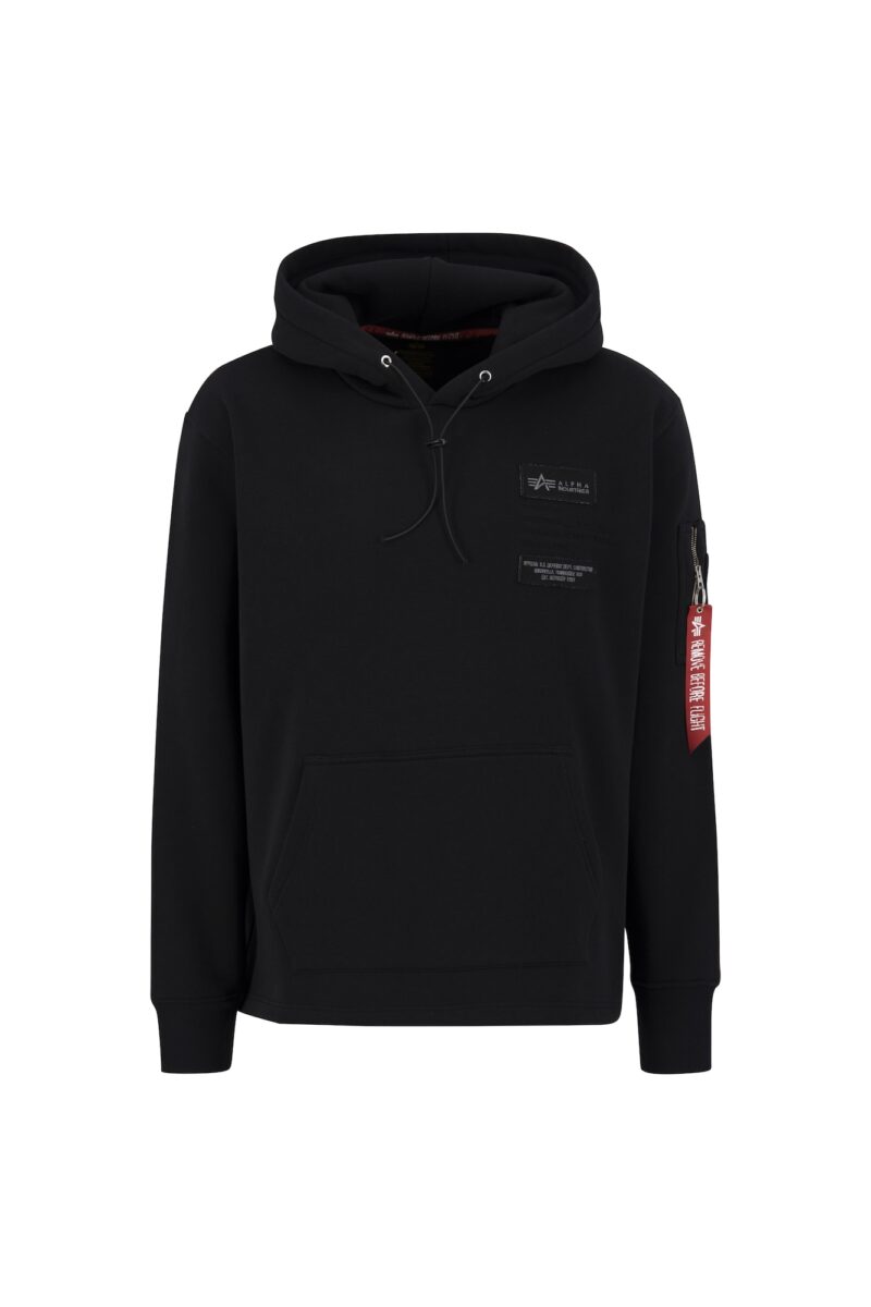 ALPHA INDUSTRIES Bluză de molton  roșu / negru