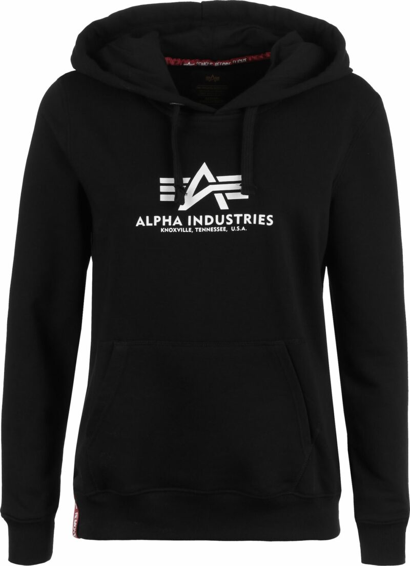 ALPHA INDUSTRIES Bluză de molton  roșu / negru / alb