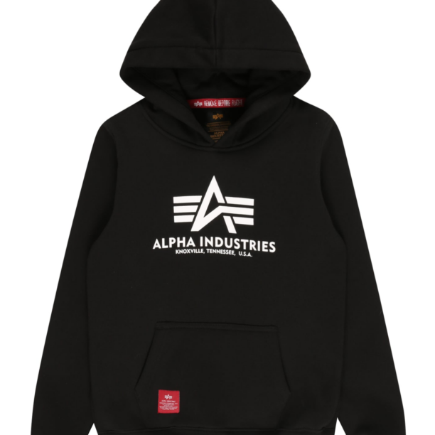 ALPHA INDUSTRIES Bluză de molton  roșu / negru / alb