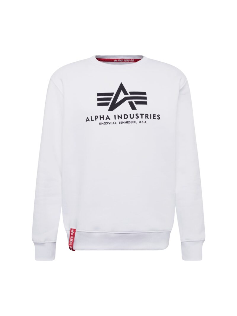 ALPHA INDUSTRIES Bluză de molton  roșu / negru / alb