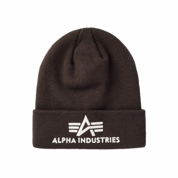 ALPHA INDUSTRIES Căciulă  ciocolatiu / alb