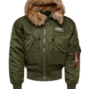 ALPHA INDUSTRIES Geacă de iarnă '45P'  oliv / alb