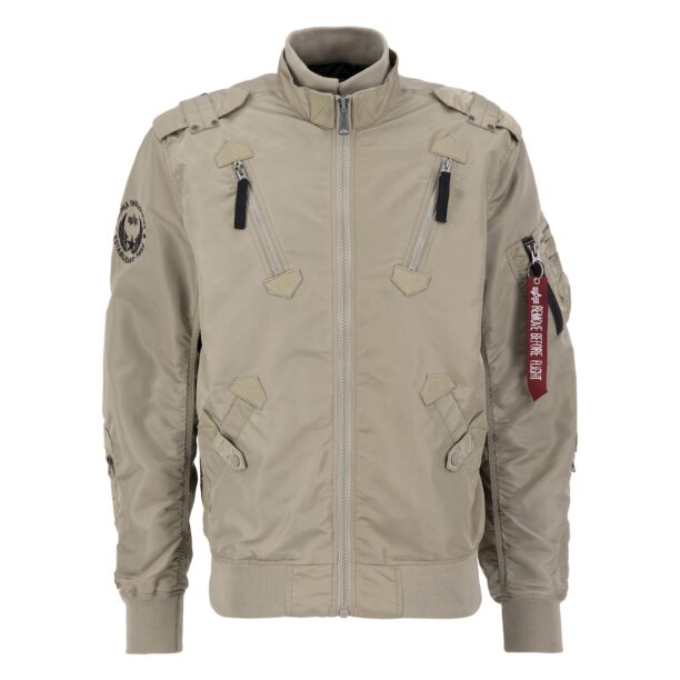 ALPHA INDUSTRIES Geacă de primăvară-toamnă 'Falcon II'  nisipiu / roșu / negru