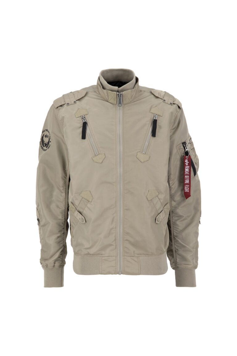 ALPHA INDUSTRIES Geacă de primăvară-toamnă 'Falcon II'  nisipiu / roșu / negru