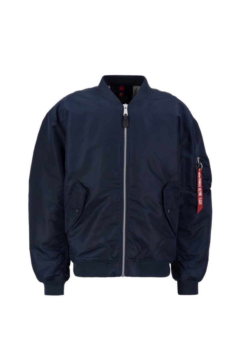 ALPHA INDUSTRIES Geacă de primăvară-toamnă 'MA-1 CS'  bleumarin / roșu / alb