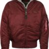 ALPHA INDUSTRIES Geacă de primăvară-toamnă 'MA-1 D-Tec'  gri amestecat / roșu burgundy