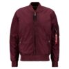 ALPHA INDUSTRIES Geacă de primăvară-toamnă 'MA-1 TT'  roșu vin / roșu oxid