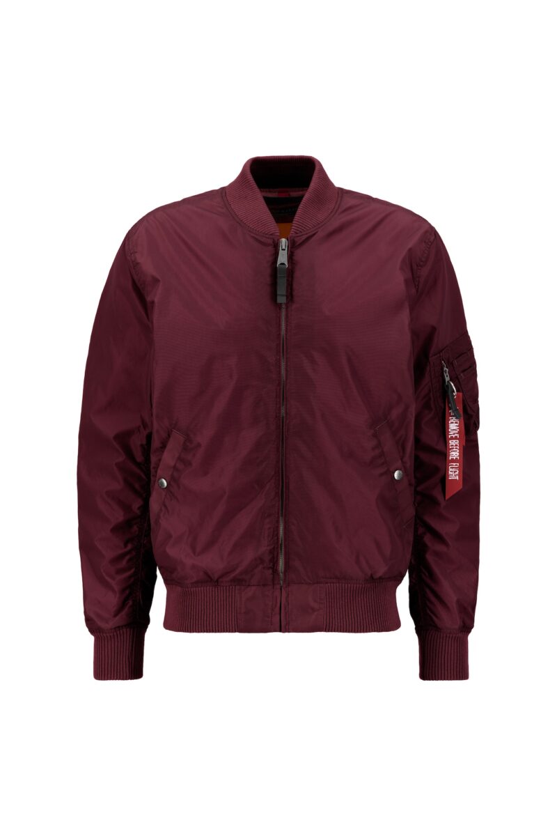 ALPHA INDUSTRIES Geacă de primăvară-toamnă 'MA-1 TT'  roșu vin / roșu oxid