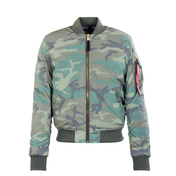 ALPHA INDUSTRIES Geacă de primăvară-toamnă 'MA-1 VF 59 Reflective Camo 65'  verde