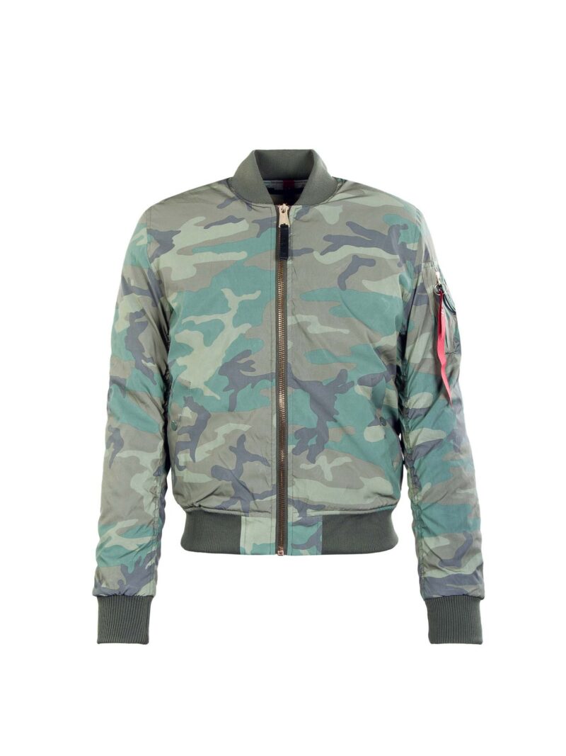 ALPHA INDUSTRIES Geacă de primăvară-toamnă 'MA-1 VF 59 Reflective Camo 65'  verde