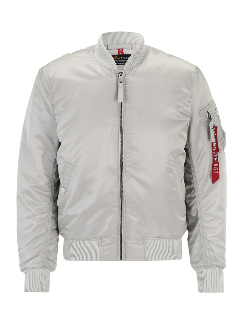 ALPHA INDUSTRIES Geacă de primăvară-toamnă 'MA-1 VF 59'  gri deschis