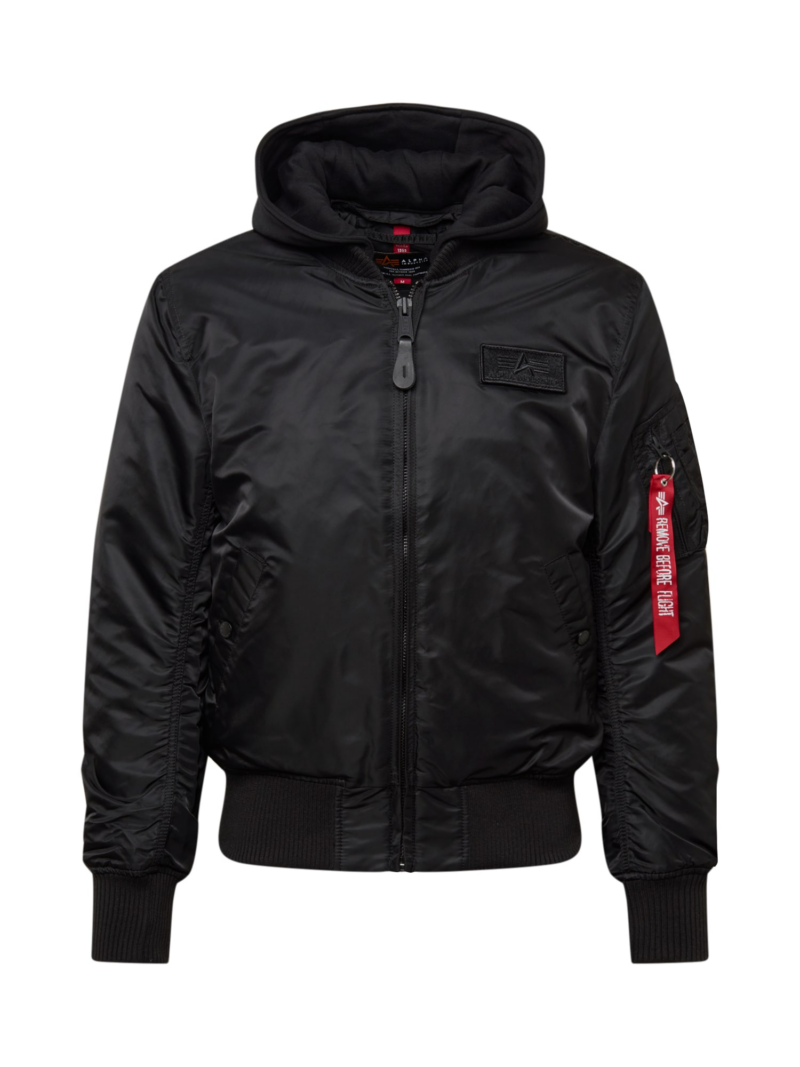 ALPHA INDUSTRIES Geacă de primăvară-toamnă 'MA-1 ZH'  roșu / negru / alb