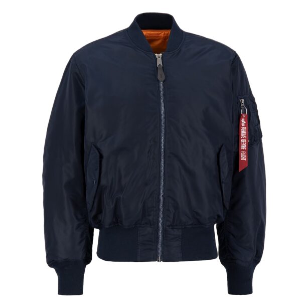 ALPHA INDUSTRIES Geacă de primăvară-toamnă 'MA-1'  albastru noapte / portocaliu