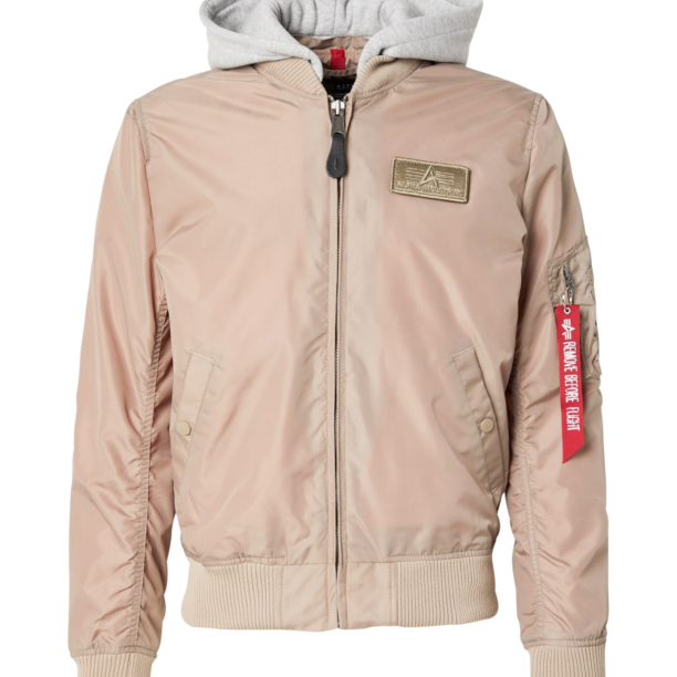 ALPHA INDUSTRIES Geacă de primăvară-toamnă 'MA-1'  bej / gri taupe