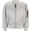 ALPHA INDUSTRIES Geacă de primăvară-toamnă 'MA-1'  gri deschis / purpuriu / alb