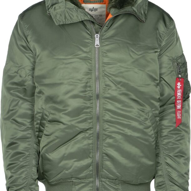 ALPHA INDUSTRIES Geacă de primăvară-toamnă 'MA-1'  oliv / portocaliu / roșu / alb