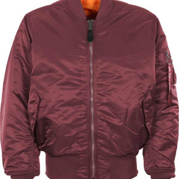 ALPHA INDUSTRIES Geacă de primăvară-toamnă 'MA-1'  portocaliu neon / roșu burgundy