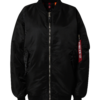 ALPHA INDUSTRIES Geacă de primăvară-toamnă 'Ma-1'  roșu / negru / alb