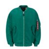 ALPHA INDUSTRIES Geacă de primăvară-toamnă 'Ma-1'  verde / roșu / alb