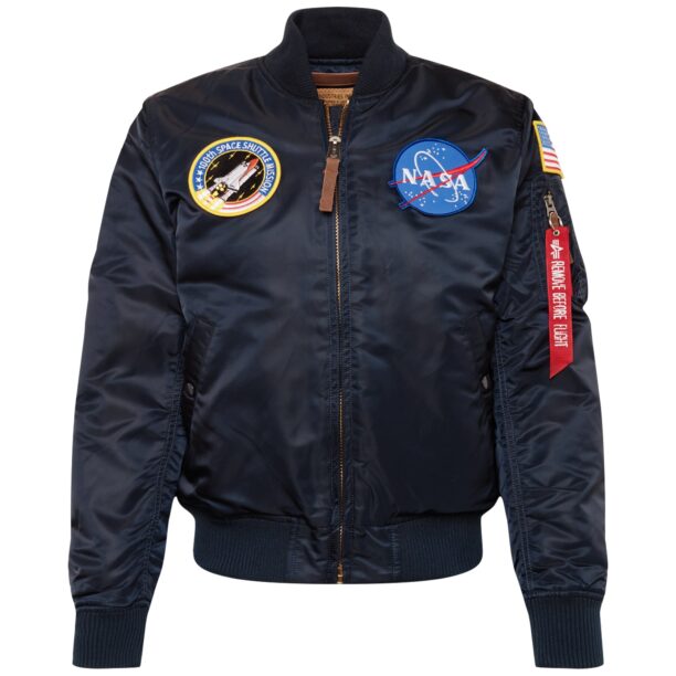 ALPHA INDUSTRIES Geacă de primăvară-toamnă 'NASA'  albastru / albastru noapte / roșu / alb