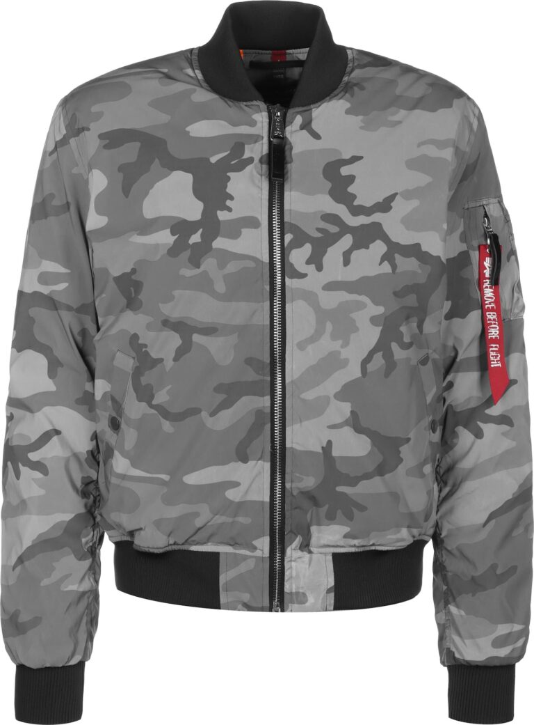 ALPHA INDUSTRIES Geacă de primăvară-toamnă  gri / gri închis / rubiniu / negru