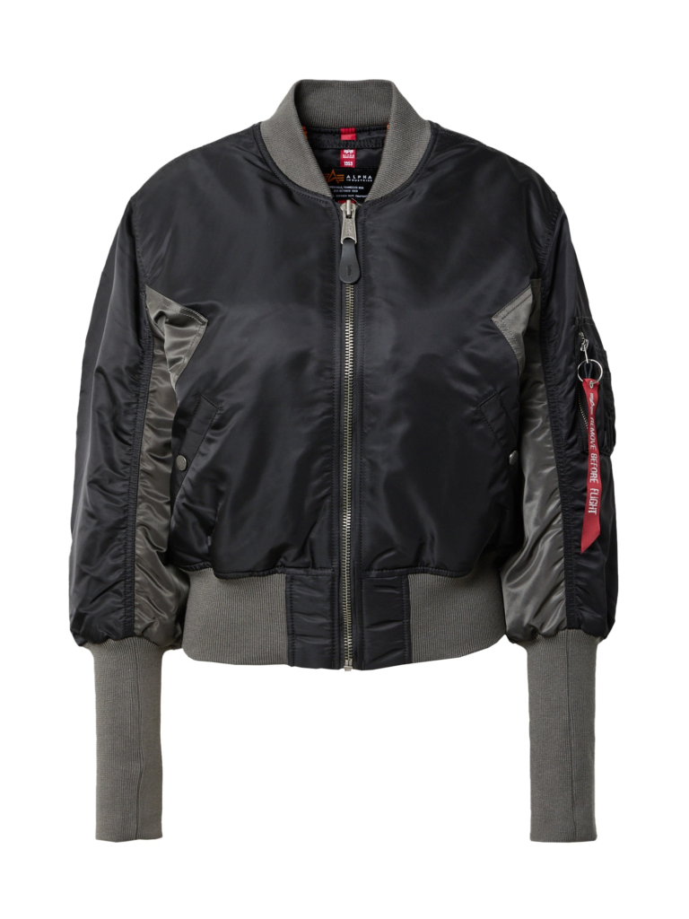 ALPHA INDUSTRIES Geacă de primăvară-toamnă  gri metalic / roșu / negru / alb