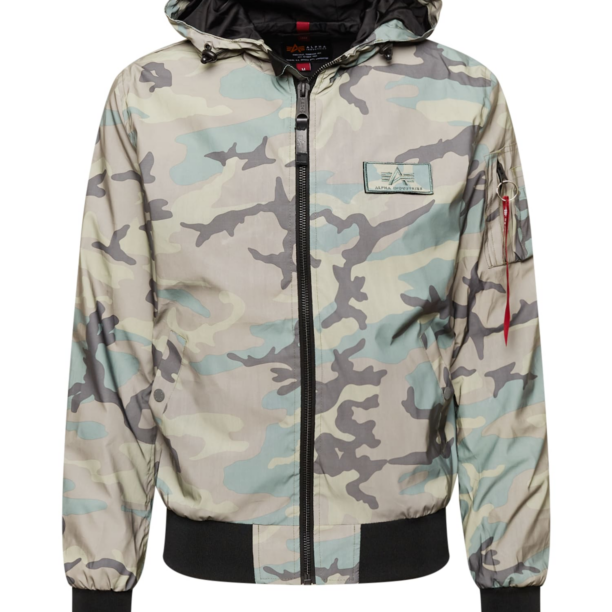 ALPHA INDUSTRIES Geacă de primăvară-toamnă  maro cămilă / gri / verde jad / verde pastel