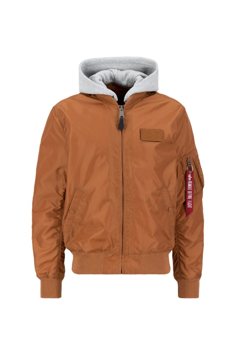 ALPHA INDUSTRIES Geacă de primăvară-toamnă  maro coniac / gri deschis