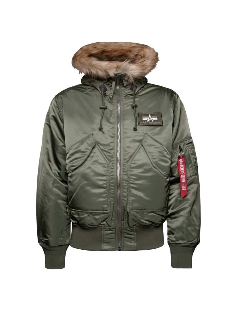 ALPHA INDUSTRIES Geacă de primăvară-toamnă  maro / verde / roșu / alb