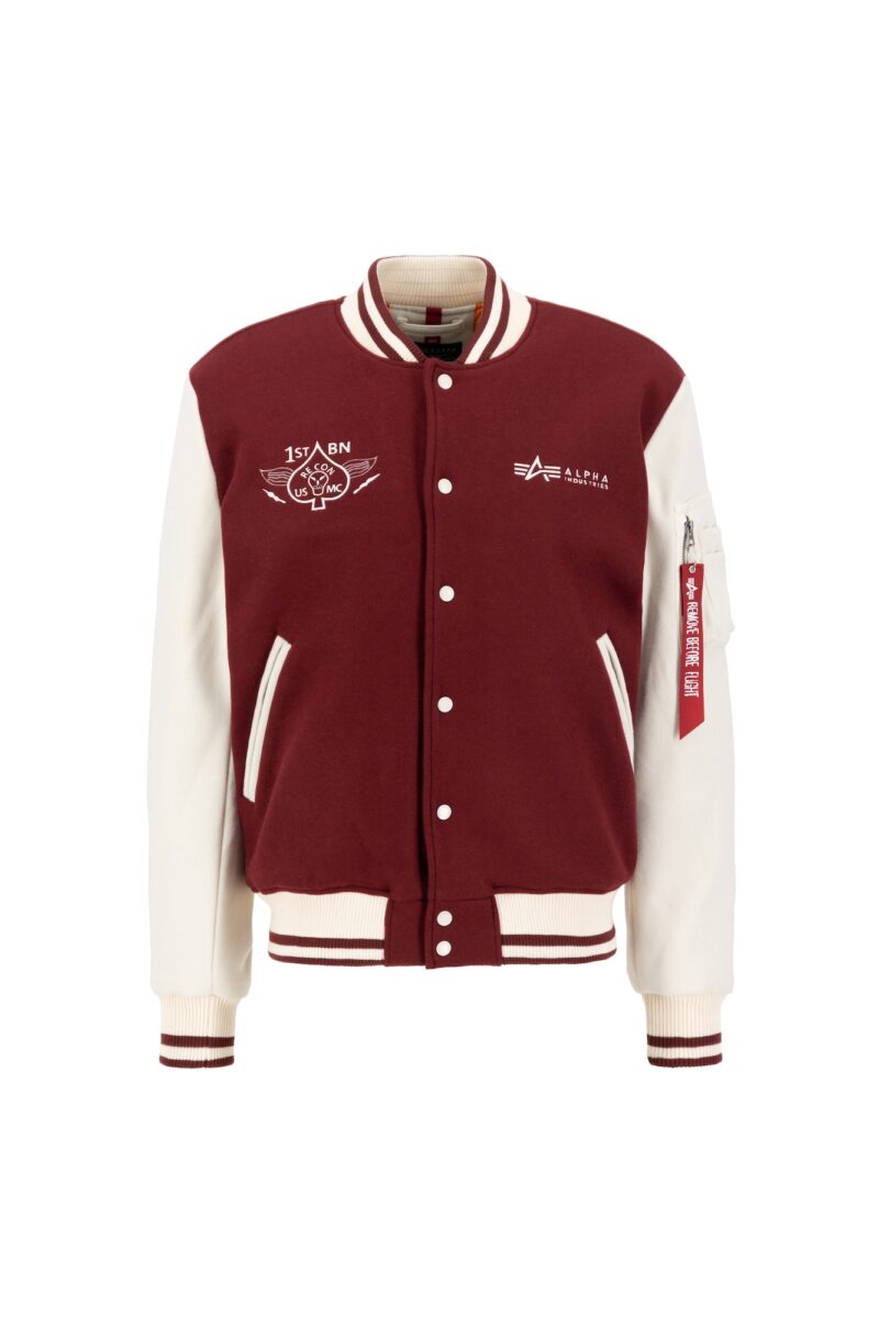 ALPHA INDUSTRIES Geacă de primăvară-toamnă  roșu burgundy / alb