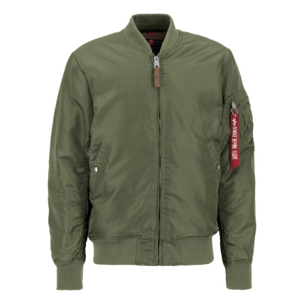 ALPHA INDUSTRIES Geacă de primăvară-toamnă  verde / roșu / alb