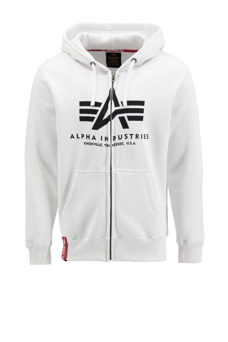 ALPHA INDUSTRIES Hanorac  negru / alb