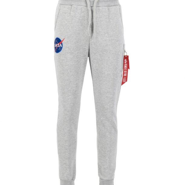 ALPHA INDUSTRIES Pantaloni 'NASA'  albastru închis / gri amestecat / roșu