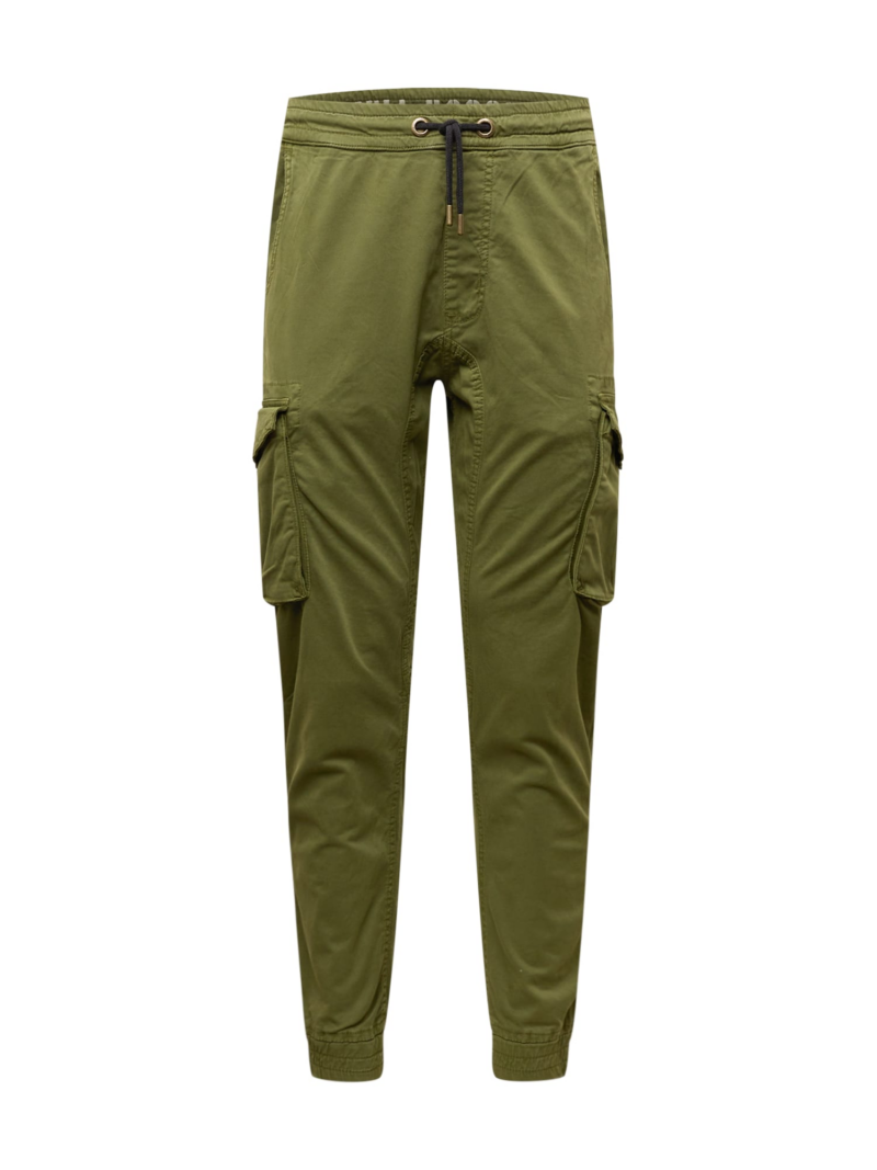 ALPHA INDUSTRIES Pantaloni cu buzunare  verde închis