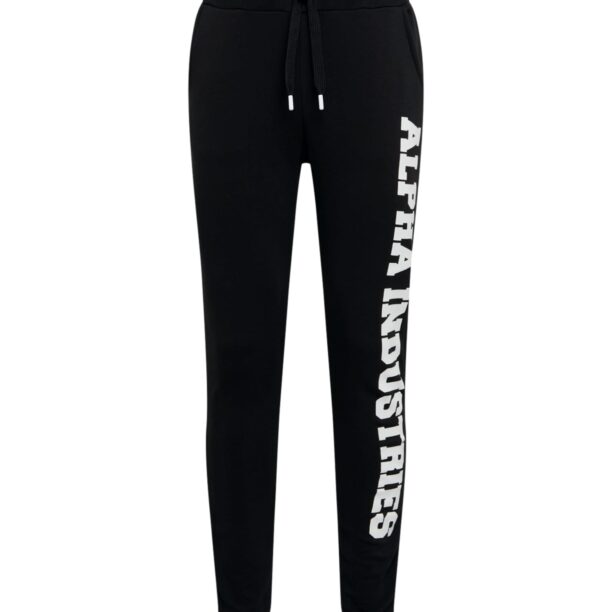 ALPHA INDUSTRIES Pantaloni  negru / alb